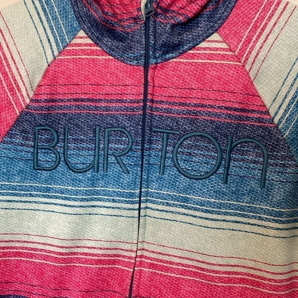 Burton Colombo Multi Colored Full Zip Up Hooded Fleece Lined Jacket — image 2 of 8